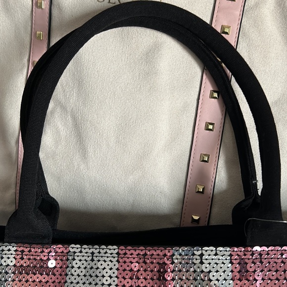 Victoria’s Secret Bags Set - 3 Signature Sequined Tote Make Up Bags Bundle - Picture 6 of 15